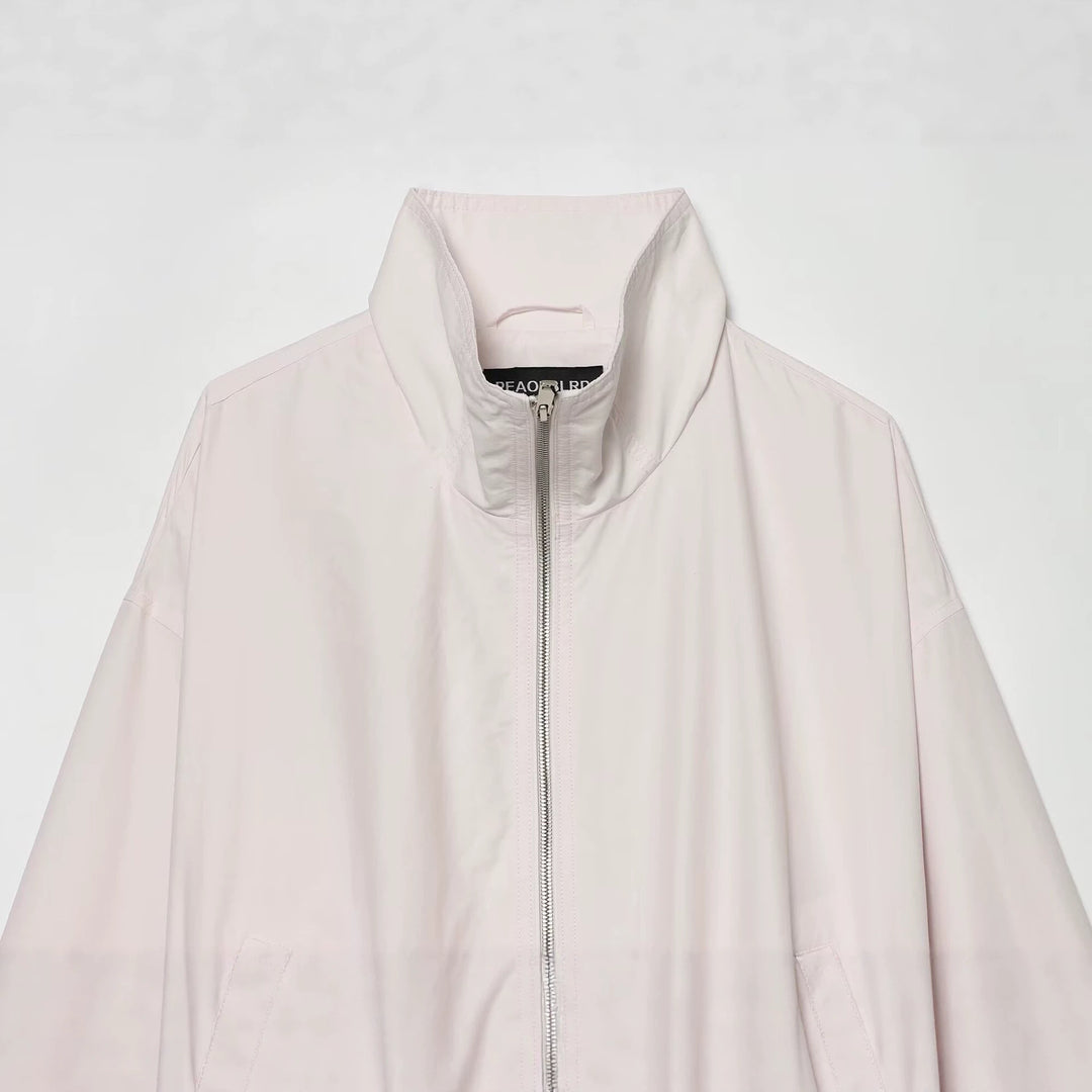 Damen Cropped Boxy-Jacke mit Funnelkragen, Zwei-Wege-Reißverschluss und aufgesetzten Eingrifftaschen Nord Taschen
