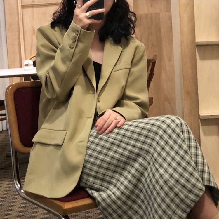 Damen Modischer Oversized Blazer Nord Taschen