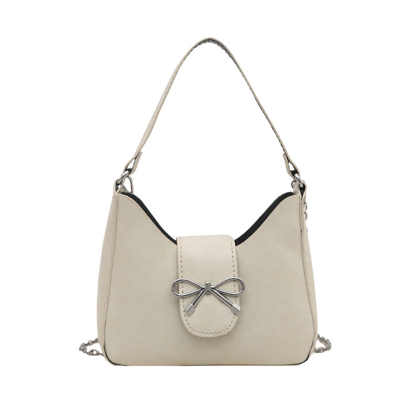 Damen-Handtasche mit verspieltem Schleifendetail und hochwertiger Kettenverzierung Nord Taschen