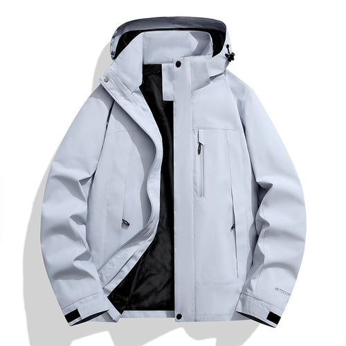 Herren Softshell-Outdoorjacke mit Kapuze, wasserabweisender Membran und verdeckten Reißverschlüssen Nord Taschen
