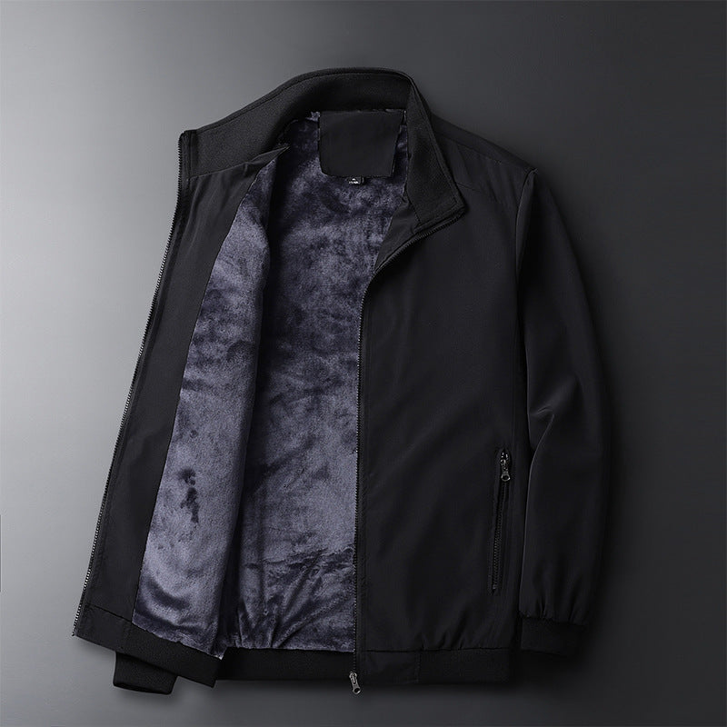 Herren urbaner Thermo-Zipblouson mit Teddyfleece-Innenfutter, Stehkragen und Reißverschlusstaschen Nord Taschen