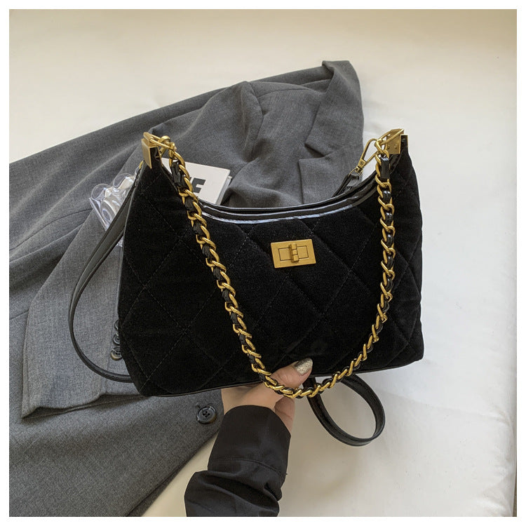Damen elegante Schultertasche mit trendigem Steppmuster Nord Taschen