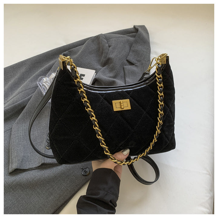 Damen elegante Schultertasche mit trendigem Steppmuster Nord Taschen
