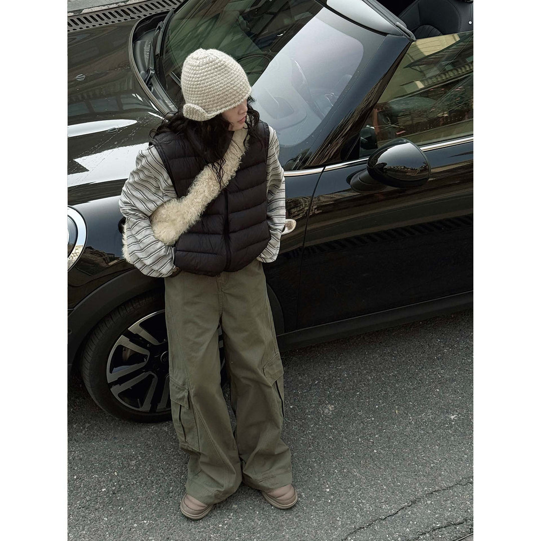 Damen Weite Cargo-Baggy-Hose mit großen Pattentaschen Nord Taschen