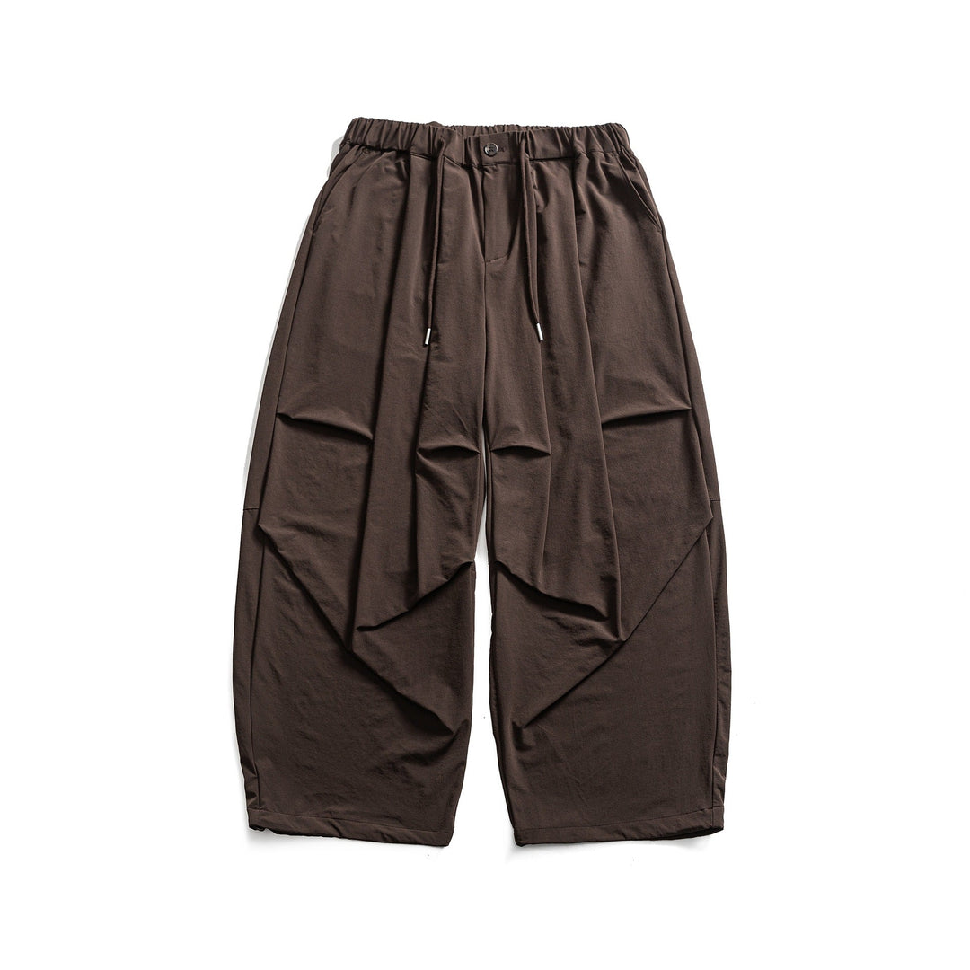Damen Weite Cropped-Cargo-Culotte mit Tunnelzugbund und Falten-Detail Nord Taschen