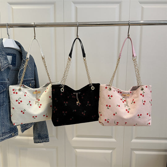 Damen Umhängetasche mit floralem Kirschmotiv Nord Taschen