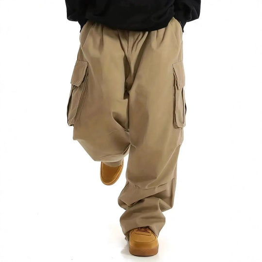 Herren Weite Baggy-Cargohose mit tiefem Schritt, großen Klappentaschen & relaxed Fit Nord Taschen