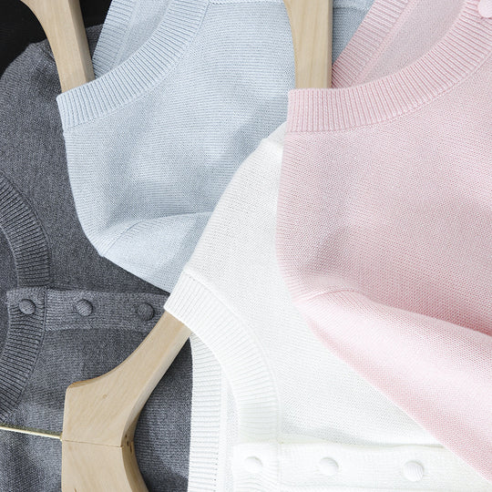Damen Feinstrick-Cardigan mit Rundhalsausschnitt und Perlmuttknöpfen Nord Taschen