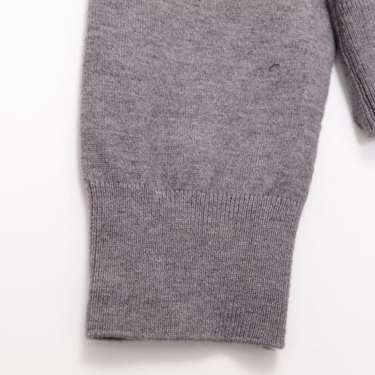 Damen Polokragen-Feinstrickpullover mit Knopfleiste und geripptem Saum Nord Taschen