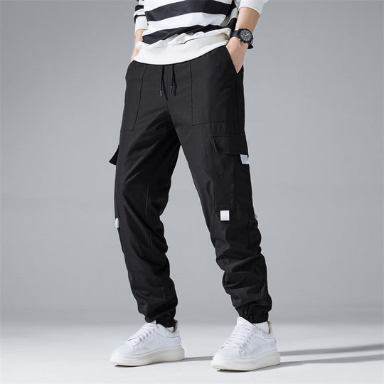 Herren Cargojogginghose mit Multifunktionstaschen, Tunnelzugbund & elastischen Beinabschlüssen Nord Taschen
