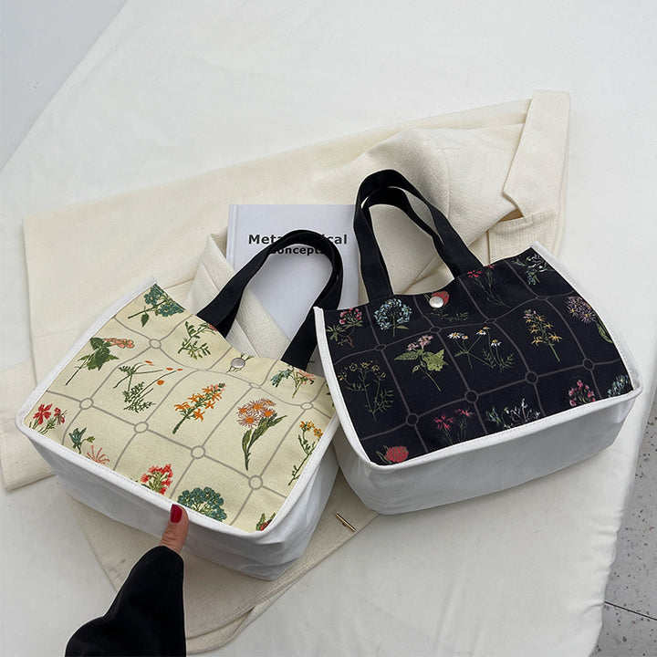 Damen Freizeit-Stofftasche mit floralem Motiven und robusten Tragegriffen Nord Taschen