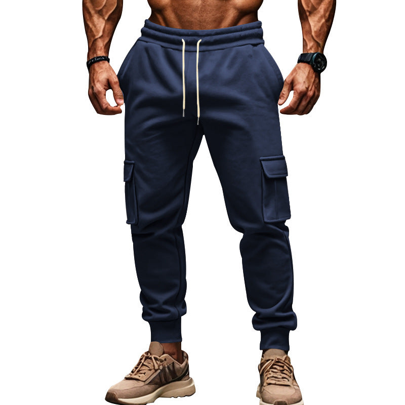 Herren Cargo-Freizeithose mit verstellbarem Bund und funktionalen Taschen