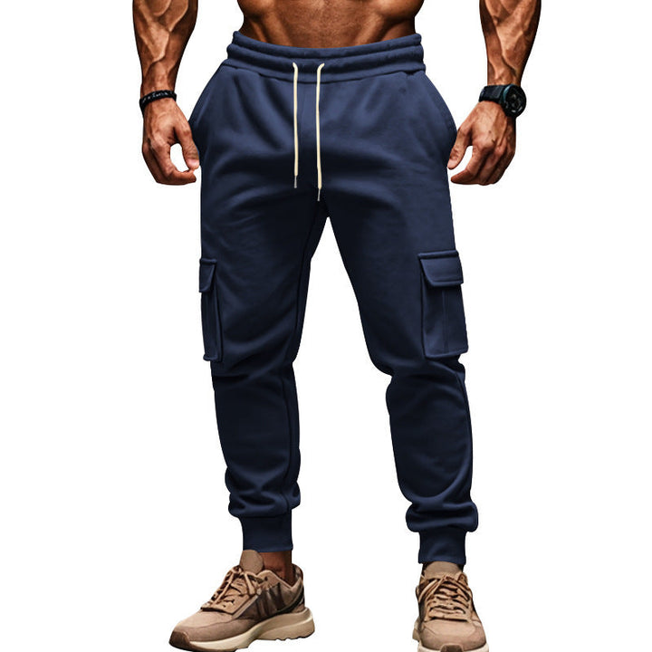 Herren Cargo-Freizeithose mit verstellbarem Bund und funktionalen Taschen
