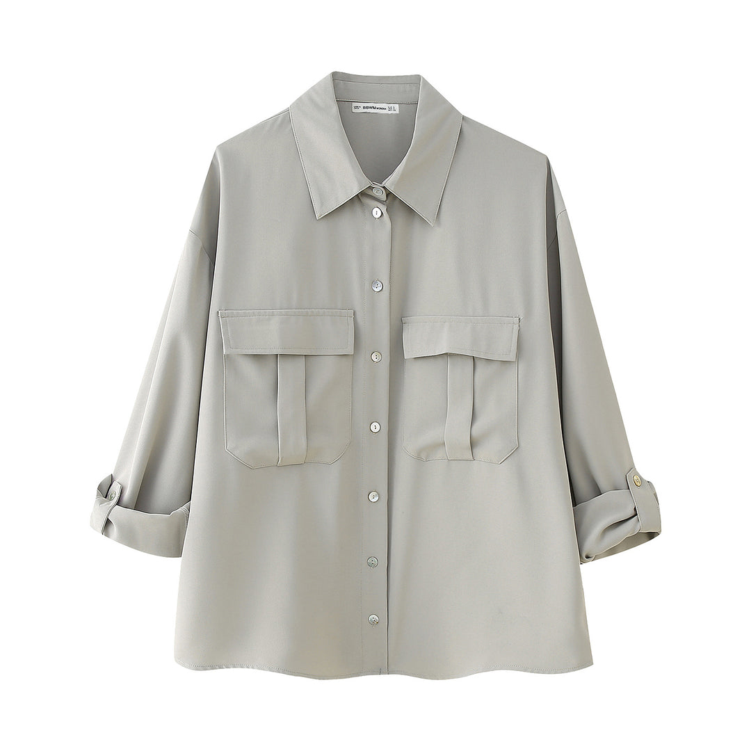 Damen Lockere Blusenjacke und weite Culotte im Set Nord Taschen