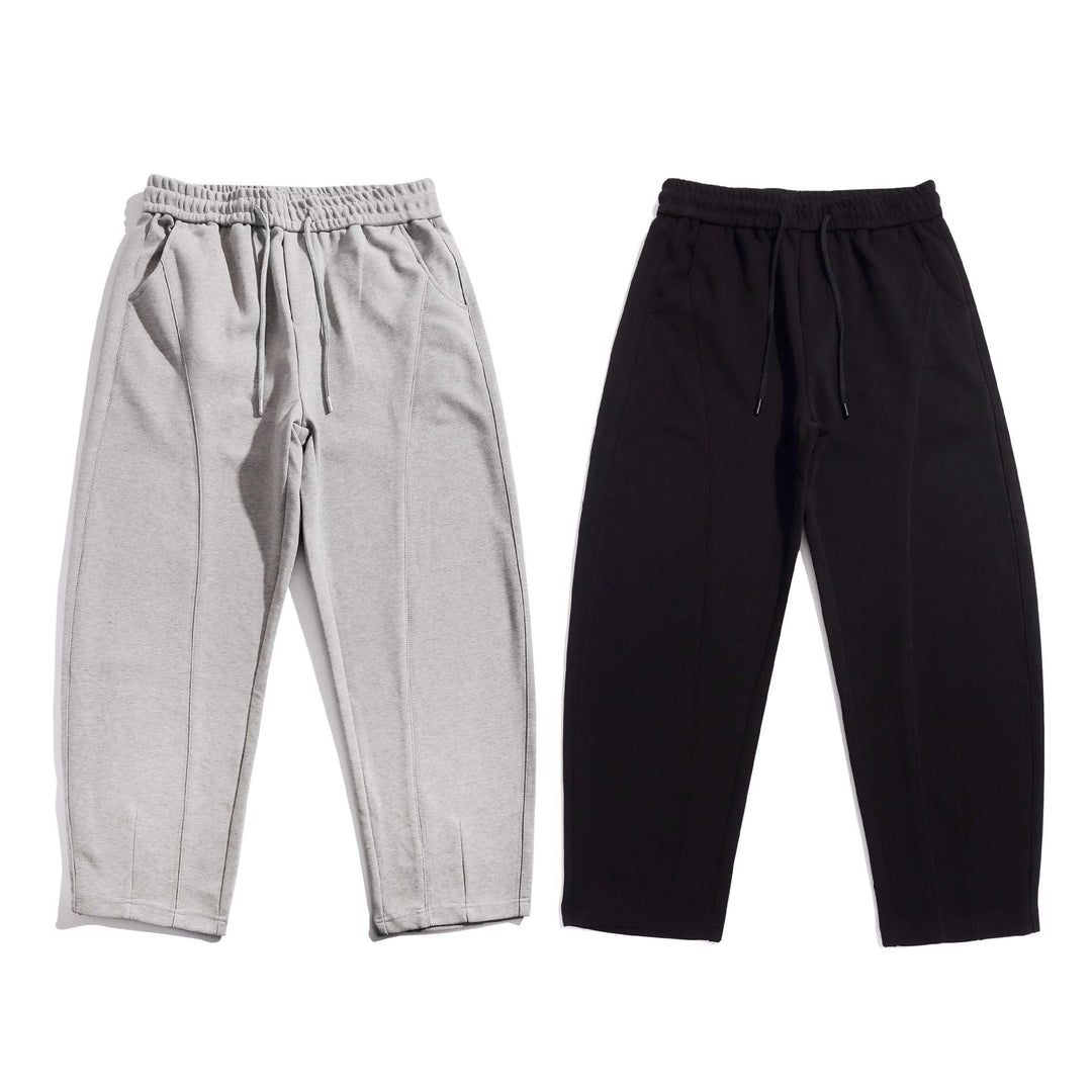 Damen Cropped-Joggerhose mit Ziernähten, hohem Elastikbund und Eingrifftaschen Nord Taschen