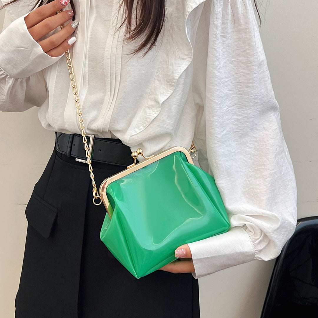 Damen transparente Handtasche mit goldenen Akzenten Nord Taschen