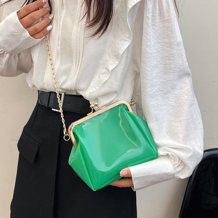 Damen transparente Handtasche mit goldenen Akzenten Nord Taschen