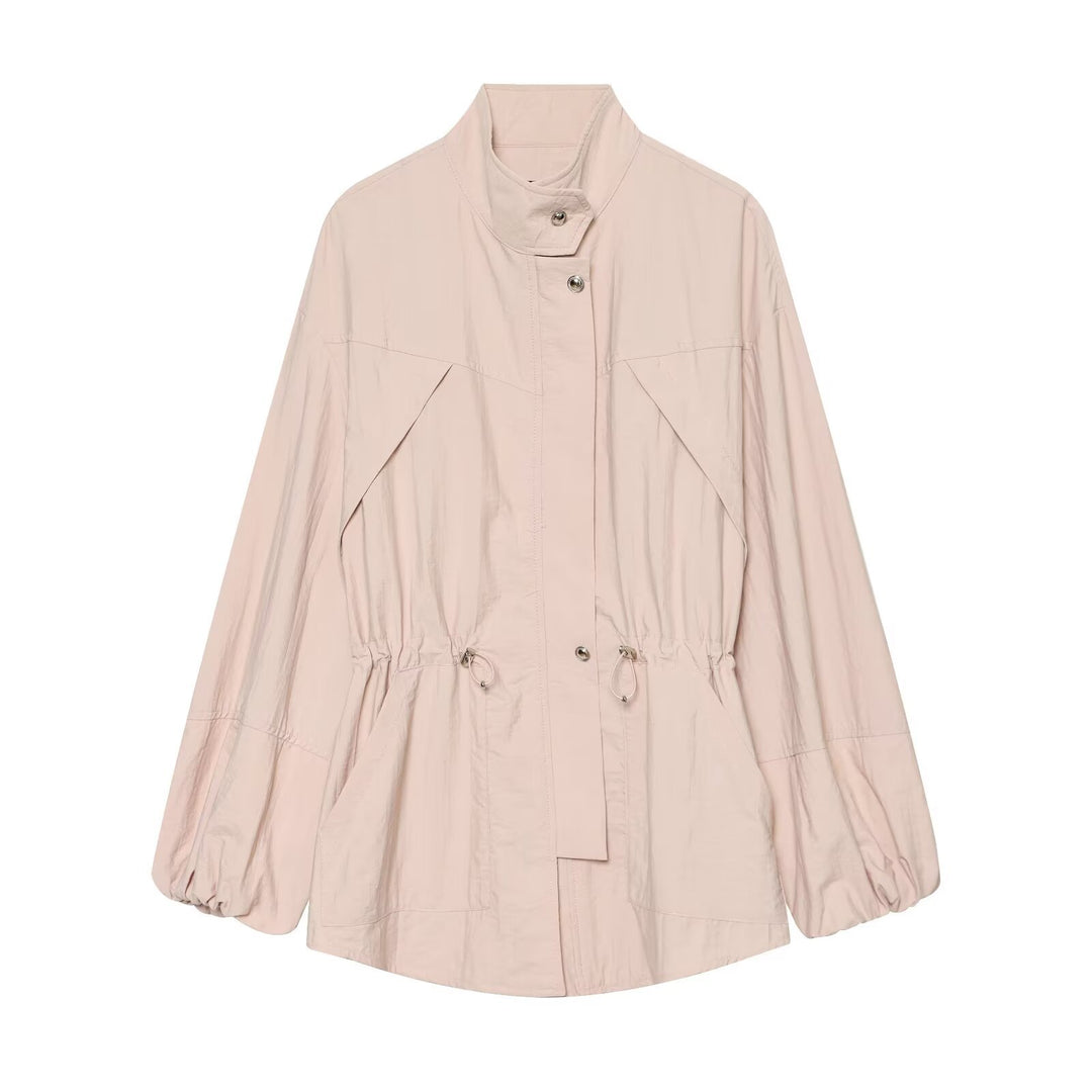 Damen Leichte wattierte Windjacke mit Stehkragen und Polka‑Dot‑Print Nord Taschen