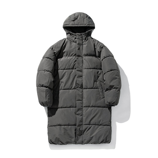 Unisex Ultralanger Thermosteppmantel mit Boxsteppung, gefütterter Kapuze und verstellbarem Kordelzugsaum Nord Taschen
