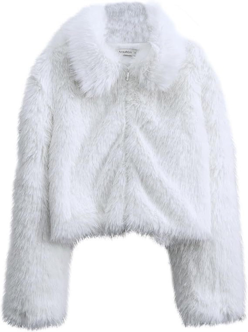 Damen Kurzes Shaggy‑Faux‑Fur‑Blouson mit dichtem Hochflor und kastiger Cropped‑Passform Nord Taschen