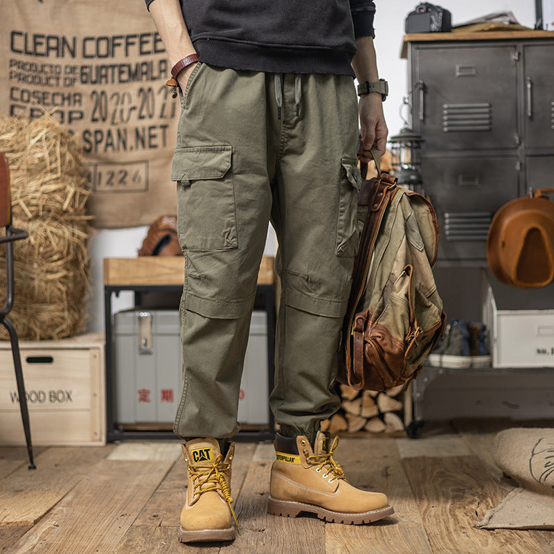 Herren Utility-Cargohose mit Kordelzug, elastischem Saum und Mehrfach-Taschen Nord Taschen