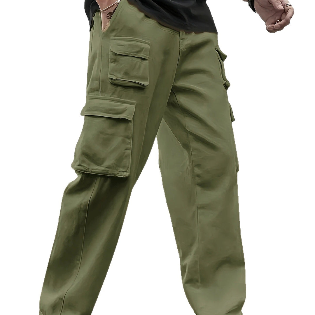 Herren Multifunktionale Cargo-Hose mit mehreren Klapptaschen und geradem Bein Nord Taschen
