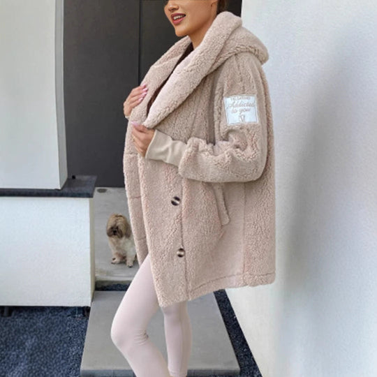 Damen Oversized Teddyjacke