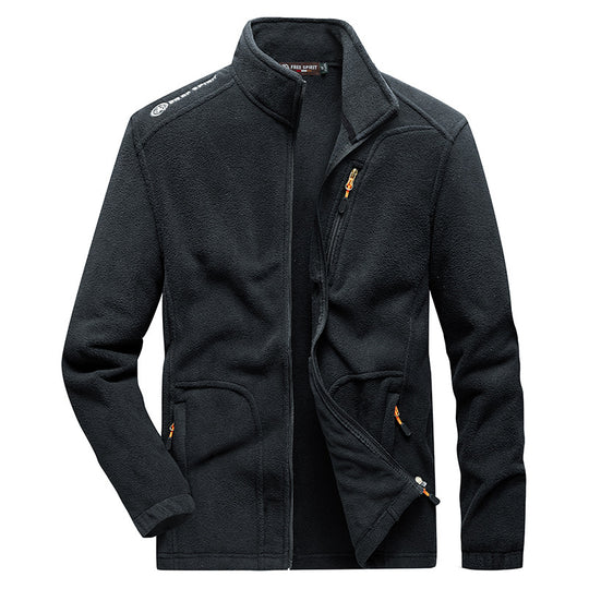 Herren Fleecejacke mit hohen Kragen und funktionalen Taschen Nord Taschen