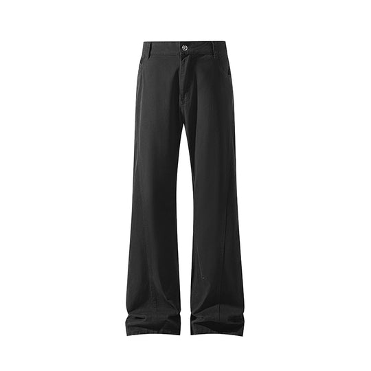 Herren Weit geschnittene Canvas-Hose mit extra weitem Bein und tiefem Schritt Nord Taschen