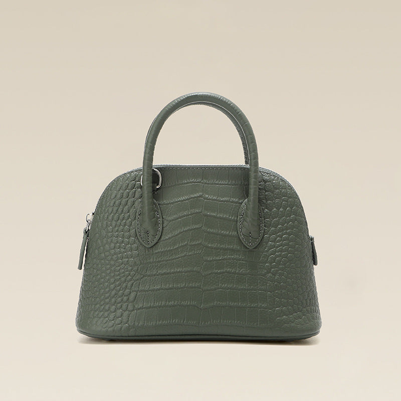 Damen Vintage-inspirierte Handtasche mit feinem Kroko-Design Nord Taschen
