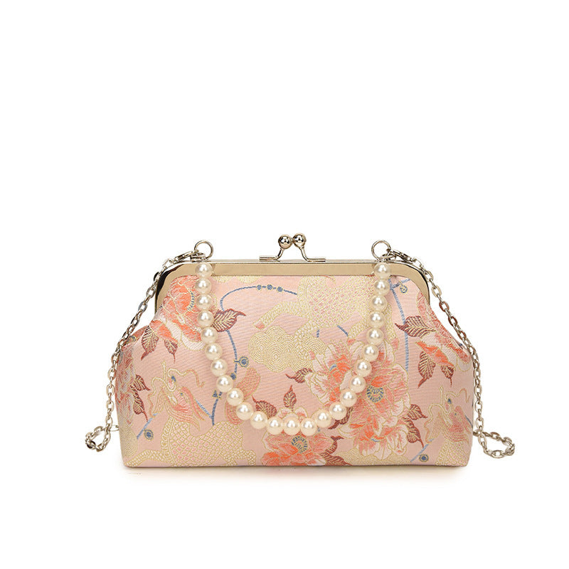 Damen elegante Clutch mit Perlenakzenten Nord Taschen