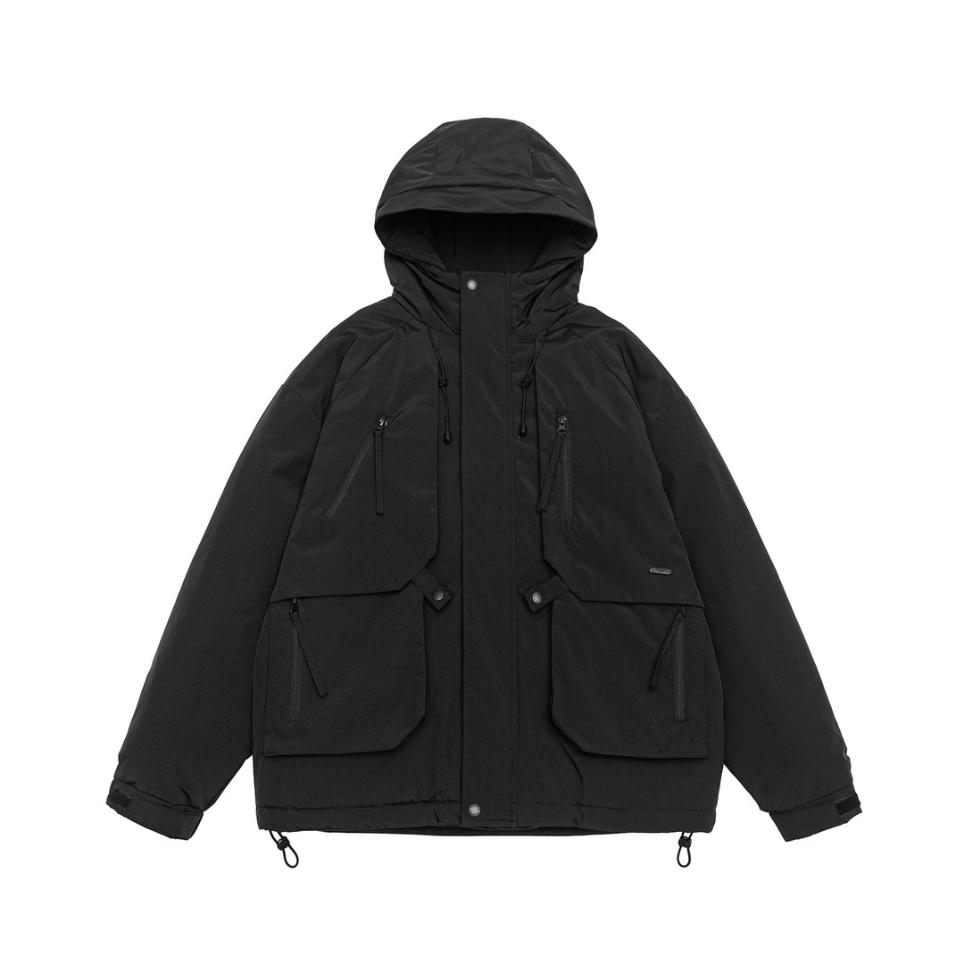 Herren Technischer Winterparka mit Kapuze und Multifunktionstaschen Nord Taschen