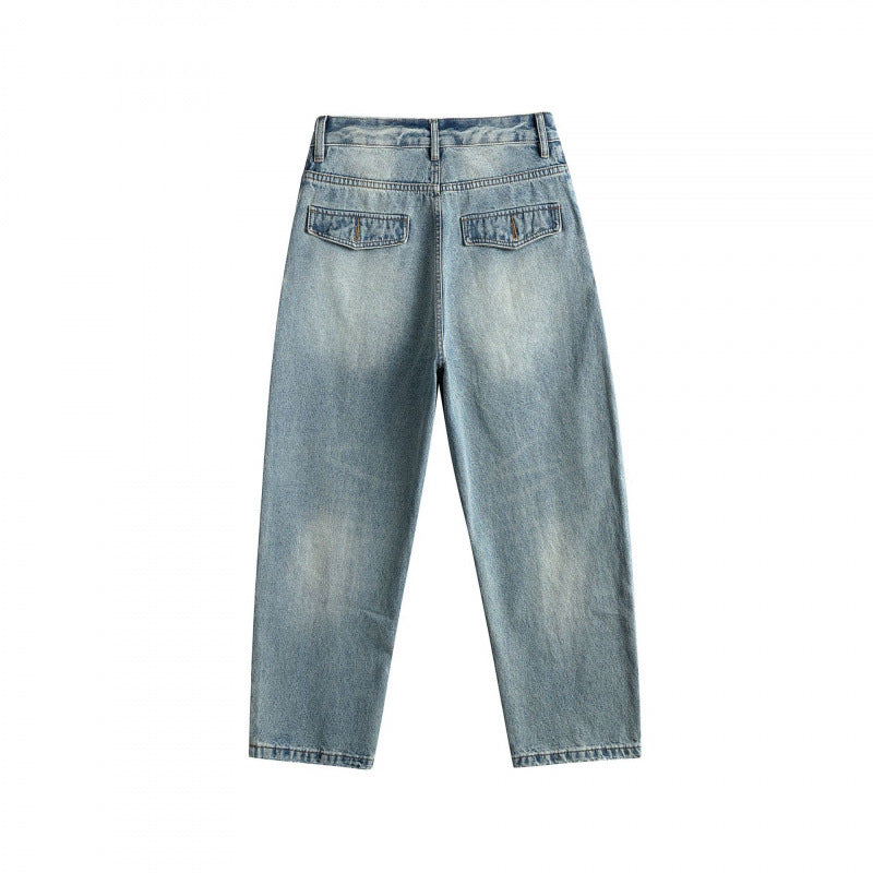 Damen Baggy-Jeans im Panel‑Design mit tiefem Bund und großen Schubtaschen Nord Taschen