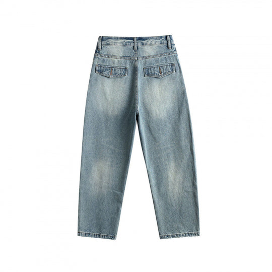 Damen Baggy-Jeans im Panel‑Design mit tiefem Bund und großen Schubtaschen Nord Taschen