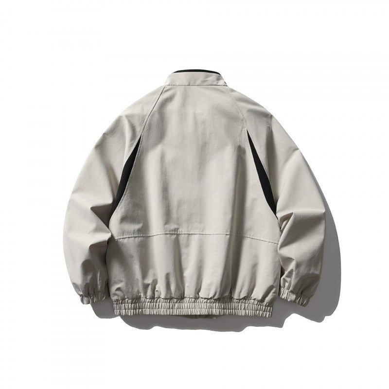 Unisex Boxy-Leichtblousonjacke im Tech-Cotton-Look mit Raglanärmeln, Reißverschluss und elastischem Saum Nord Taschen