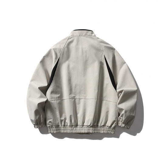 Unisex Boxy-Leichtblousonjacke im Tech-Cotton-Look mit Raglanärmeln, Reißverschluss und elastischem Saum Nord Taschen