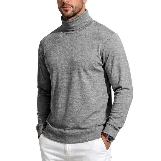 Herren Feiner Rollkragenpullover aus Baumwollmischung mit schmaler Passform Nord Taschen