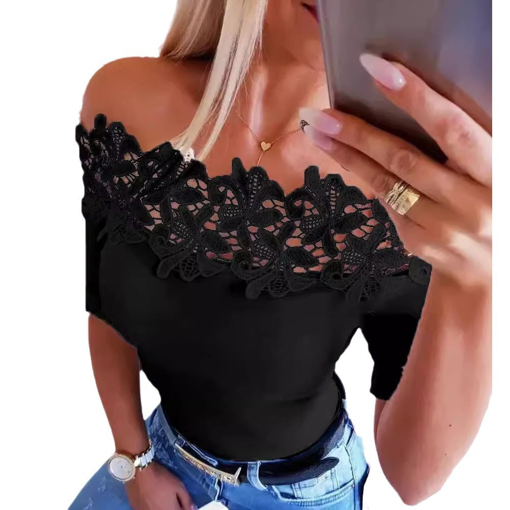 Damen Eleganter Body mit Spitzendetails