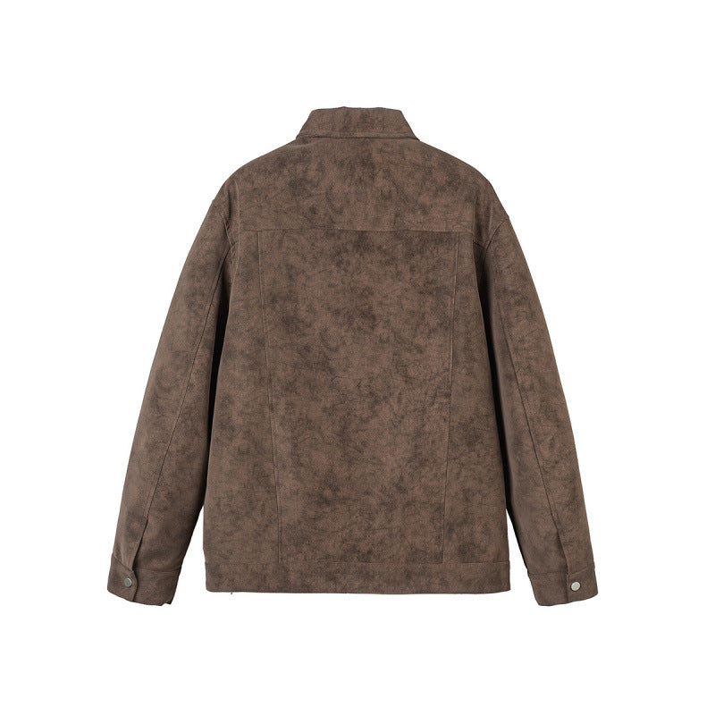 Herren Kurzjacke aus Velourslederimitat mit Metall-Knebelverschlüssen Nord Taschen