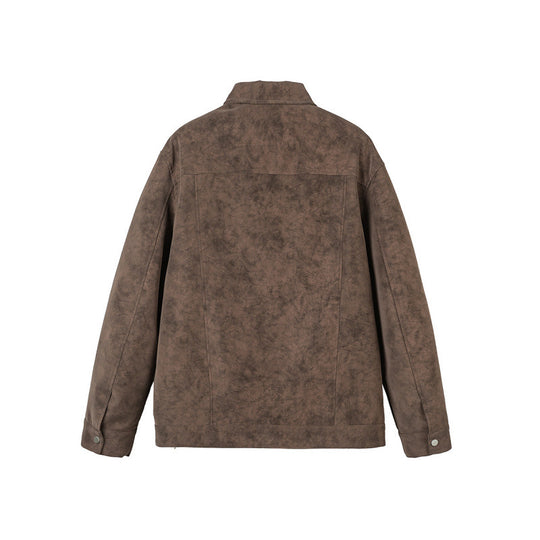 Herren Kurzjacke aus Velourslederimitat mit Metall-Knebelverschlüssen Nord Taschen