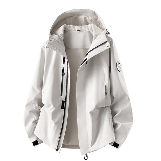 Damen technische dreilagige Softshell-Regenjacke mit getapten Nähten und Multifunktions-Taschen Nord Taschen