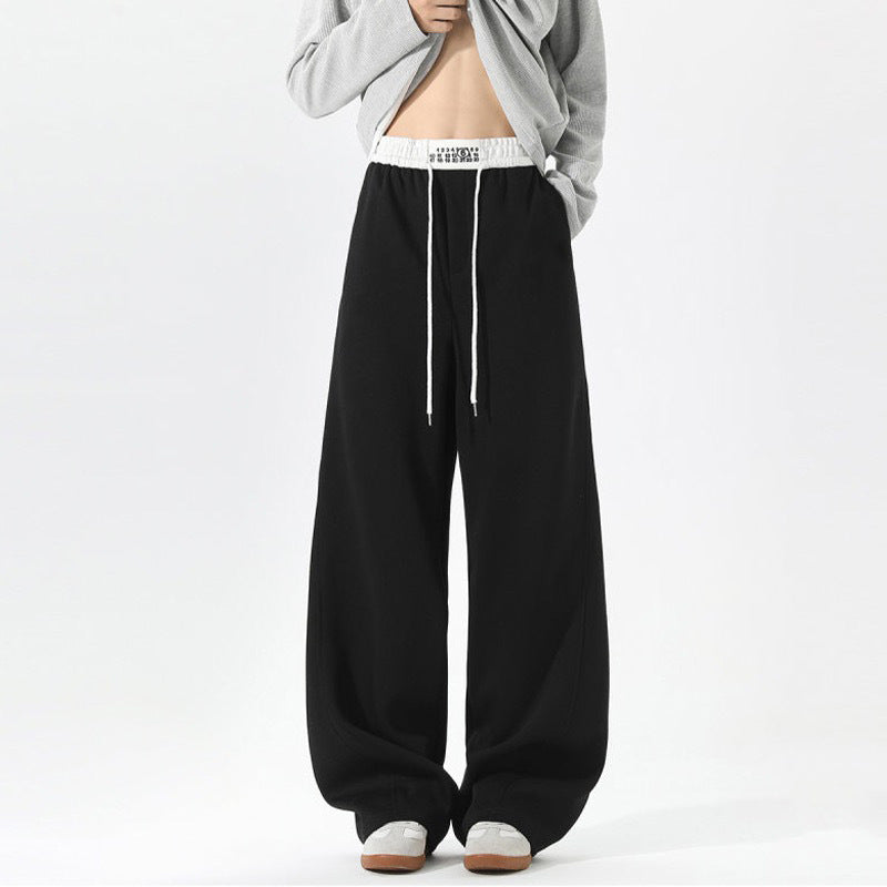 Damen Weite Loungehose mit elastischem Bund, Tunnelzug und fließender Oversize-Silhouette Nord Taschen