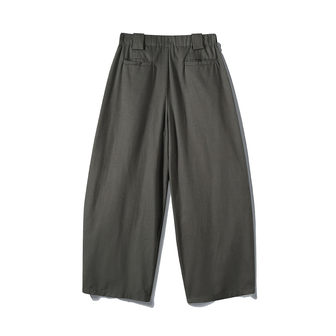 Damen Weite Culotte-Hose mit hohem Bund, Plissee-Detail und Utility-Panel Nord Taschen