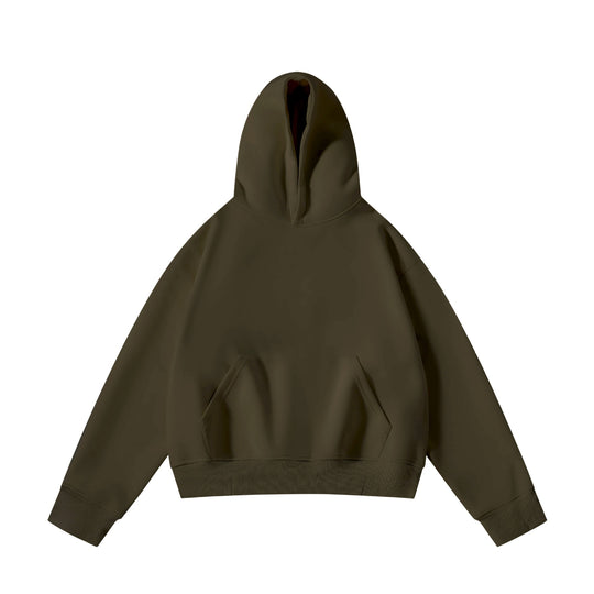 Unisex nan schwerer Oversize-Kapuzenpullover mit doppellagiger Kapuze Kängurutasche und breitem Rippbund Nord Taschen
