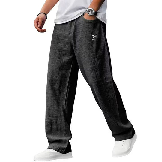 Herren Lässige Leinenhose Nord Taschen