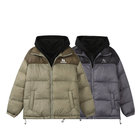 Unisex Kurz geschnittene High‑Loft Pufferjacke mit innenliegender Kapuze und Tunnelzugsaum Nord Taschen