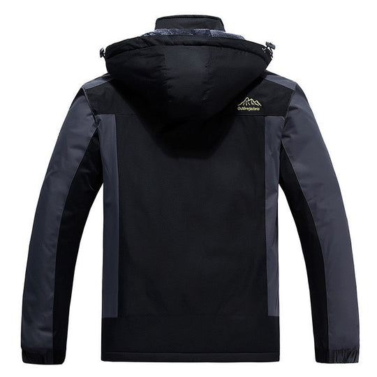 Herren Trekkingparka mit warmem Teddyfutter, abnehmbarer Kapuze und wasserdichter Softshell-Außenschicht Nord Taschen
