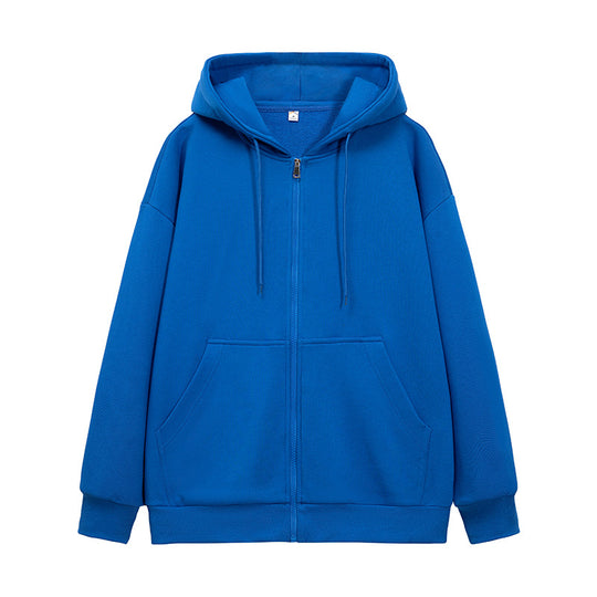 Unisex Oversize Kapuzen-Sweatjacke mit durchgehendem Reißverschluss, Kängurutaschen und gerippten Bündchen Nord Taschen