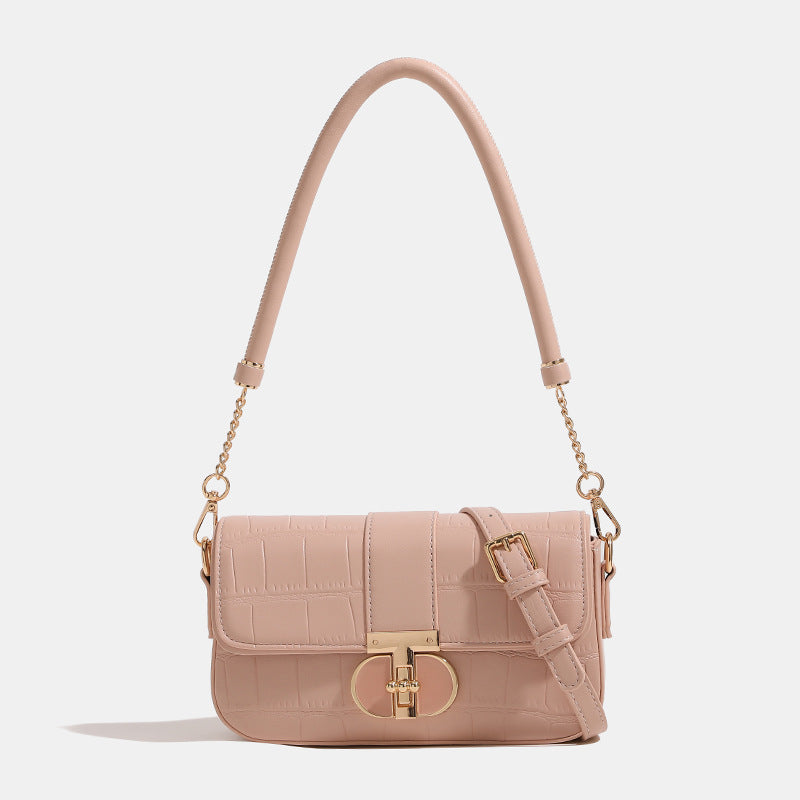Damen Umhängetasche mit stilvollem Kroko-Effekt und eleganter Kettenverzierung Nord Taschen