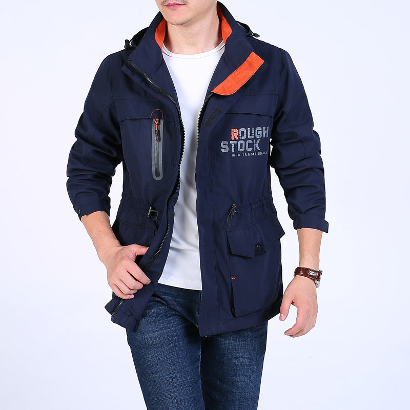 Herren vielseitiger Canvas-Fieldparka mit Kapuze, Multifunktions‑Taschen und robusten Nähten Nord Taschen
